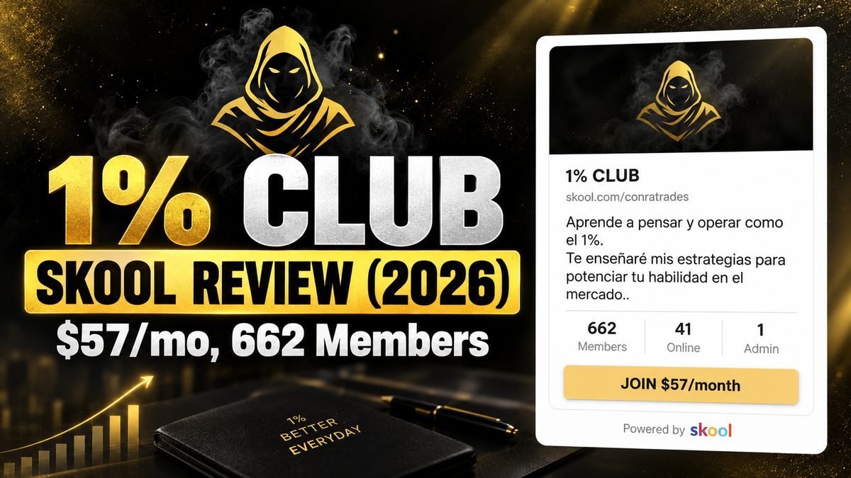 1% CLUB Skool review 2026, Conra Trades Spanish language day trading community