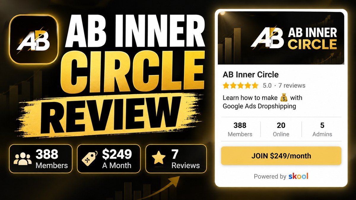 AB Inner Circle Skool review 2026, Arthur and Bryan Google Ads dropshipping community listing at $249 a month