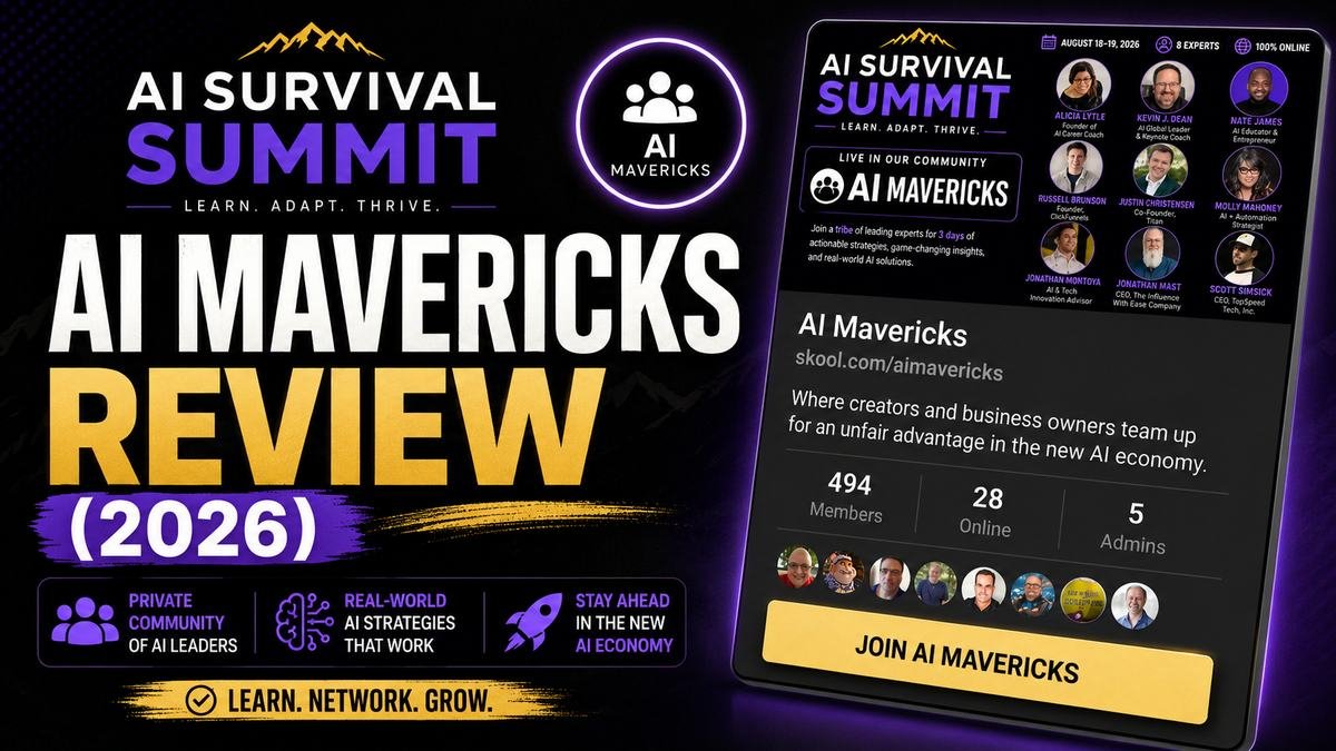 AI Mavericks Skool community review 2026, Scott Simson's $7 per month AI community