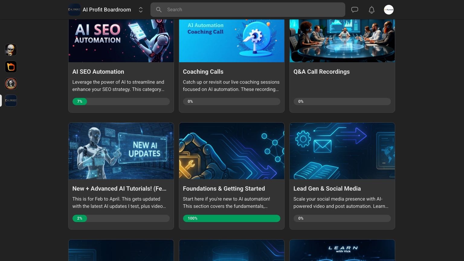 Dated AI tutorials inside AI Profit Boardroom: Codex course July 15, Agent OS course July 13, ChatGPT 5.6 course July 11
