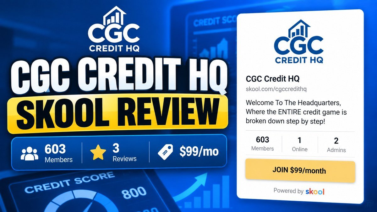 CGC Credit HQ Skool review 2026, Elijah Porter credit repair community listed at $99 a month
