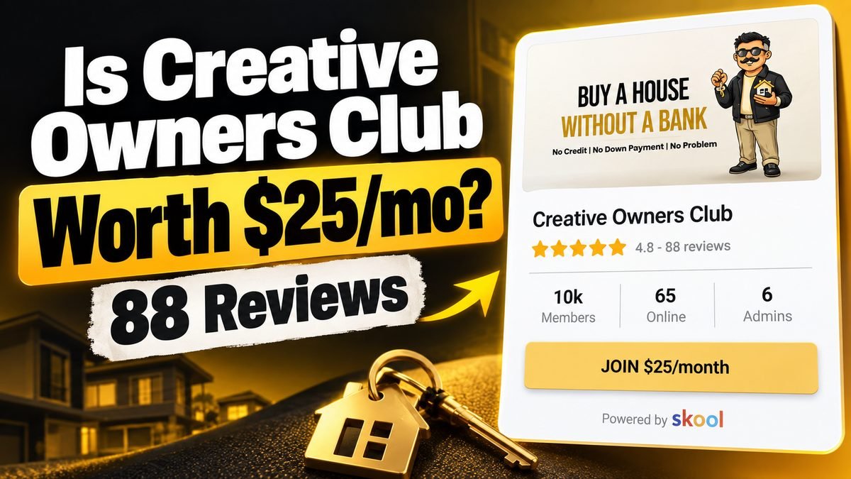 Creative Owners Club Skool review 2026, Samuel G creative real estate finance community