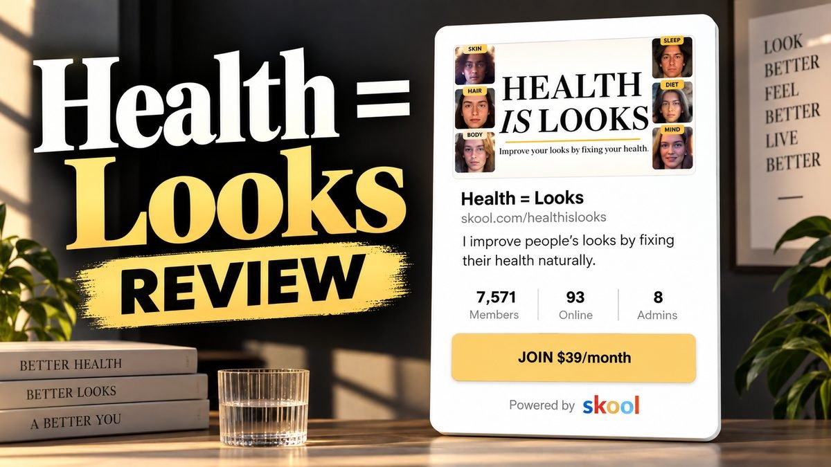 Health = Looks Skool review 2026, Oscar Patel natural health and facial development community