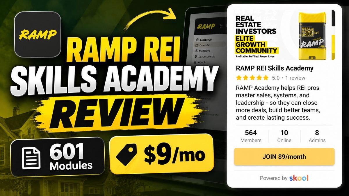 RAMP REI Skills Academy Skool review 2026, Benmont Locker real estate investing community