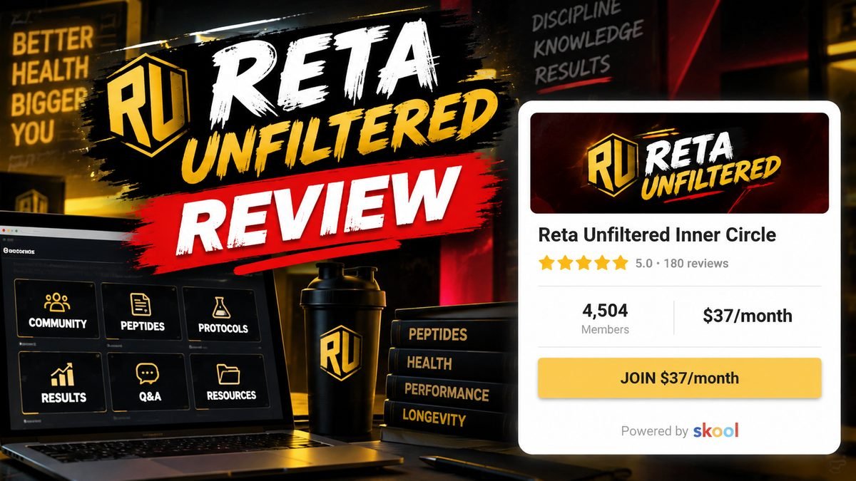 Reta Unfiltered Inner Circle Skool review 2026, David Sorensen peptide sourcing community
