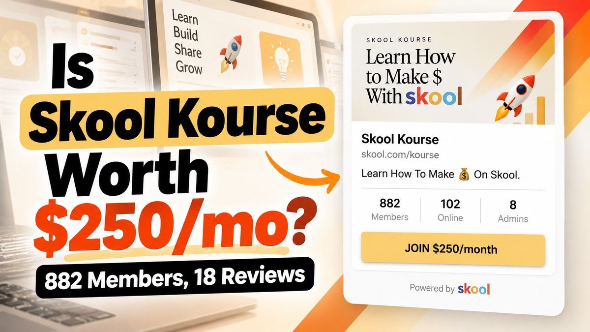 Skool Kourse review 2026, Max Perzon community teaching people to build paid Skool groups