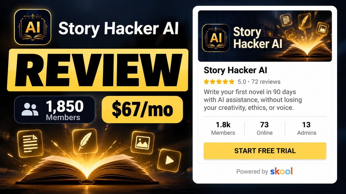 Story Hacker AI Skool review 2026, Jason Hamilton AI novel writing community