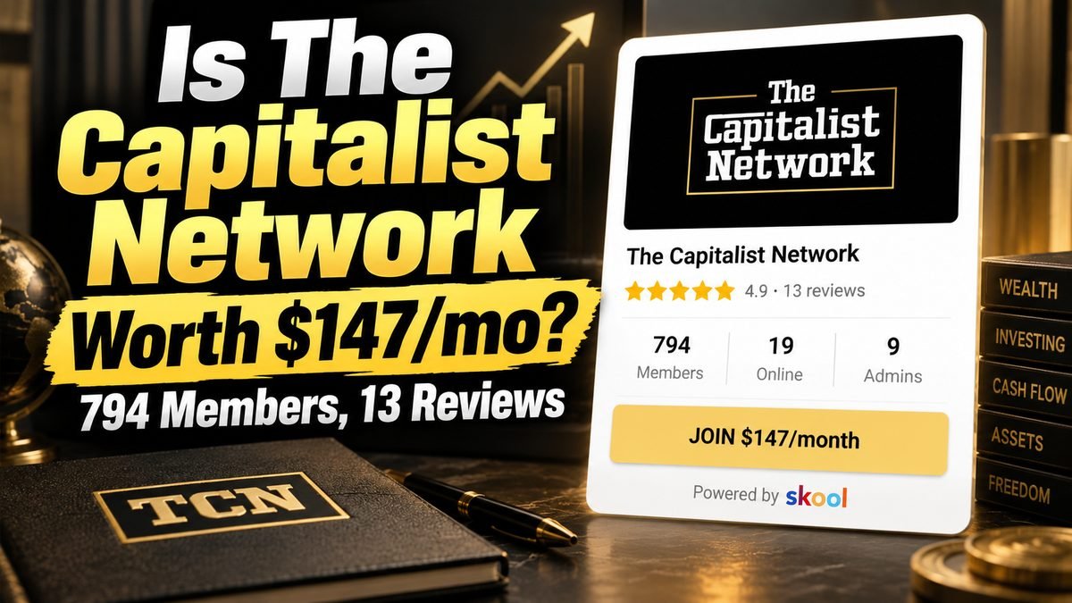 The Capitalist Network Skool review 2026, Ben Oberg wealth and investing community listing at $147 a month