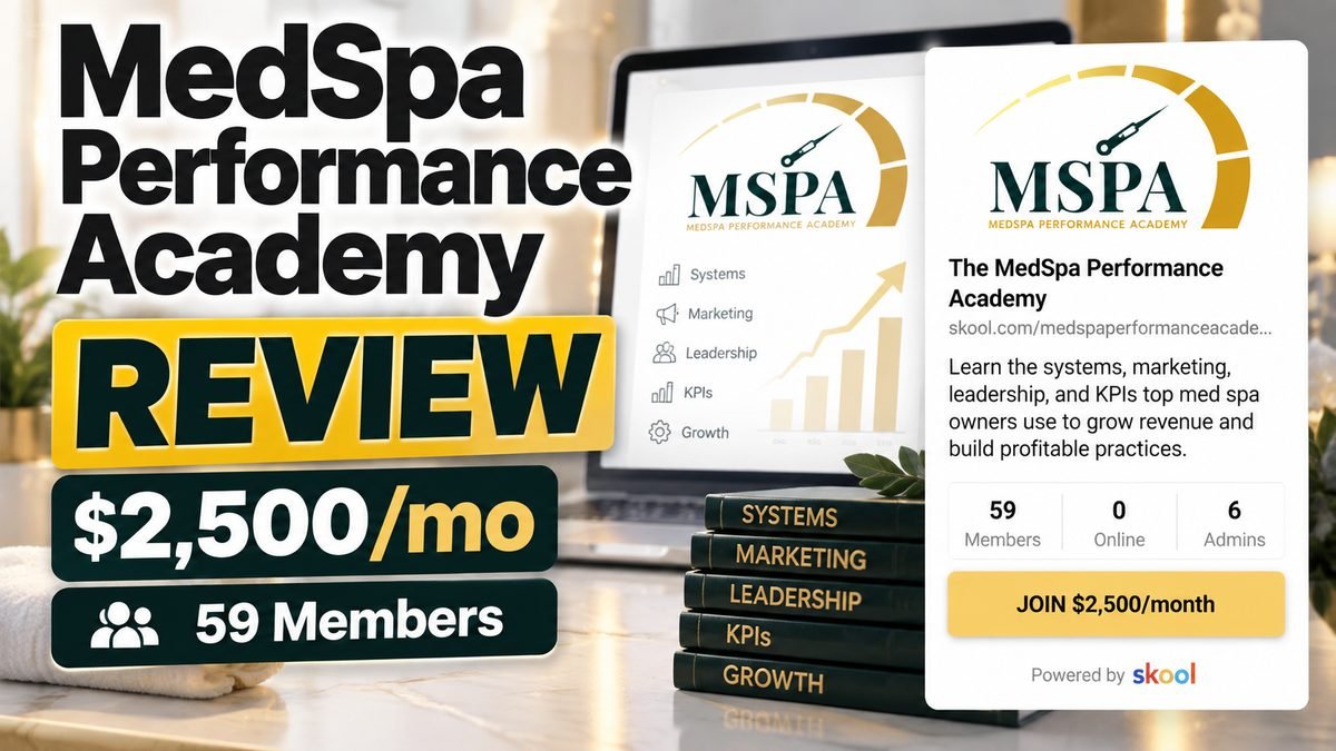 The MedSpa Performance Academy Skool review 2026, David Goldman med spa coaching community