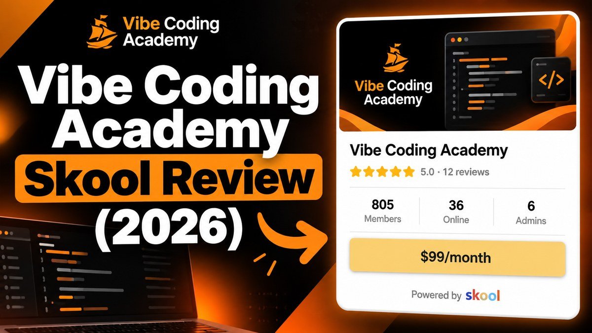 Vibe Coding Academy Skool review 2026, Alex Finn AI app building community